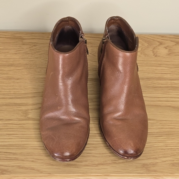 Sam Edelman Women’s Petty Leather Camel Cognac Brown Ankle Boot Size 8 - Picture 8 of 11